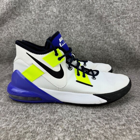 ✅Mens 11 Nike Air Max Impact 2 White Indigo Burst Volt Basketball Shoes Sneaker - Picture 7 of 13